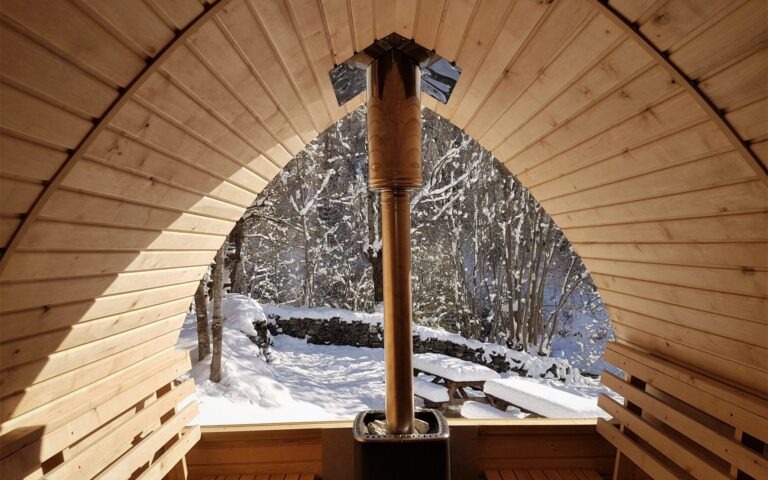 Sauna vue intérieure - spa la jarbelle - les orres