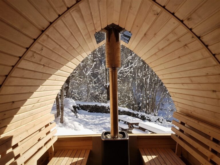Sauna vue intérieure - spa la jarbelle - les orres